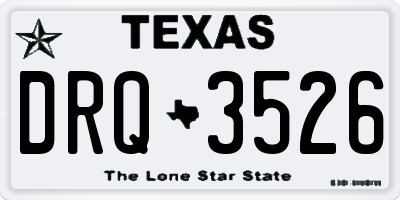 TX license plate DRQ3526