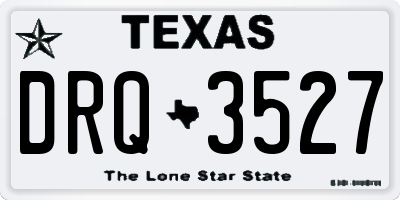 TX license plate DRQ3527