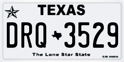 TX license plate DRQ3529
