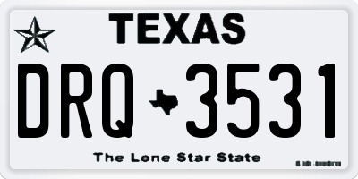 TX license plate DRQ3531