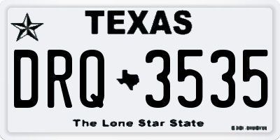 TX license plate DRQ3535
