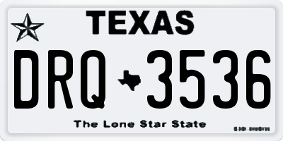 TX license plate DRQ3536