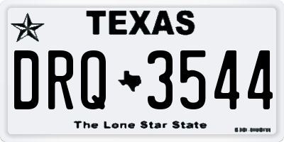 TX license plate DRQ3544