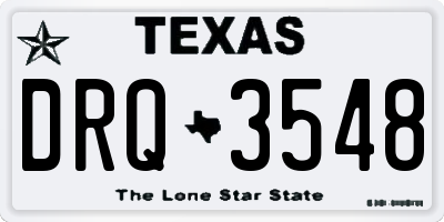 TX license plate DRQ3548