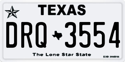 TX license plate DRQ3554