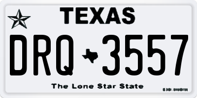 TX license plate DRQ3557