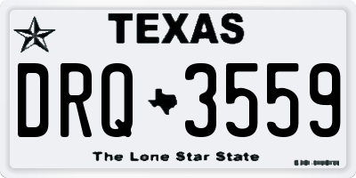 TX license plate DRQ3559