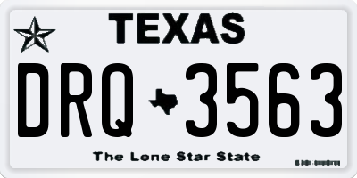 TX license plate DRQ3563