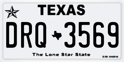 TX license plate DRQ3569