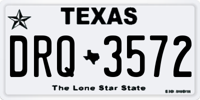 TX license plate DRQ3572