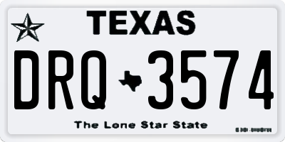 TX license plate DRQ3574