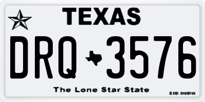 TX license plate DRQ3576