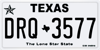 TX license plate DRQ3577