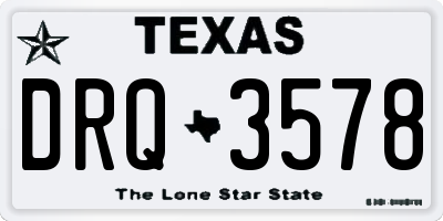 TX license plate DRQ3578