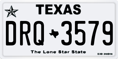 TX license plate DRQ3579