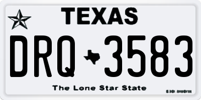 TX license plate DRQ3583