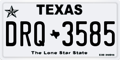 TX license plate DRQ3585