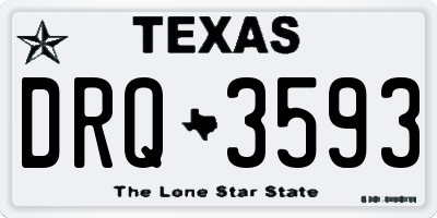 TX license plate DRQ3593