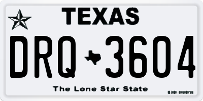 TX license plate DRQ3604