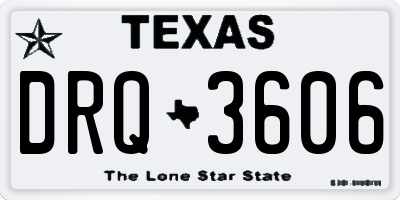 TX license plate DRQ3606