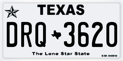 TX license plate DRQ3620