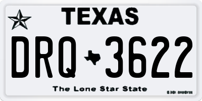 TX license plate DRQ3622