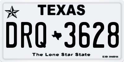 TX license plate DRQ3628