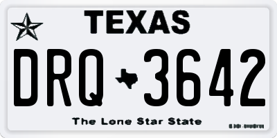 TX license plate DRQ3642