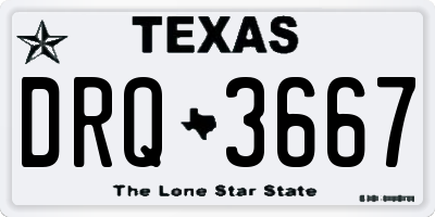 TX license plate DRQ3667