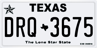 TX license plate DRQ3675