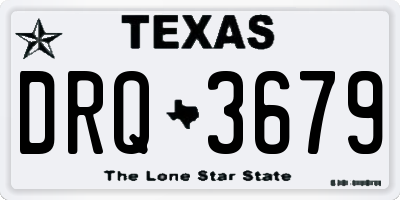 TX license plate DRQ3679