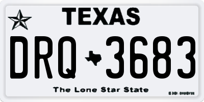 TX license plate DRQ3683
