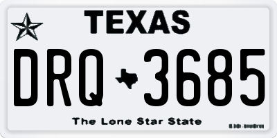 TX license plate DRQ3685