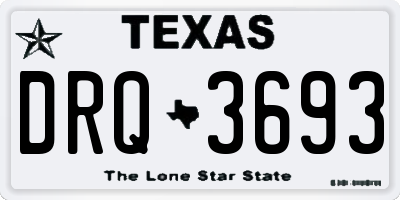 TX license plate DRQ3693