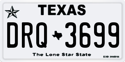 TX license plate DRQ3699