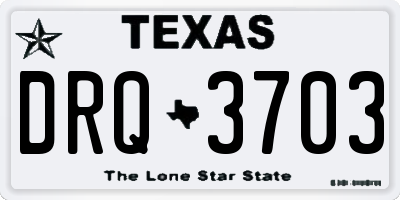 TX license plate DRQ3703