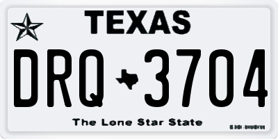 TX license plate DRQ3704