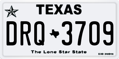 TX license plate DRQ3709