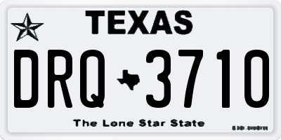 TX license plate DRQ3710