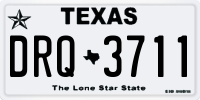 TX license plate DRQ3711