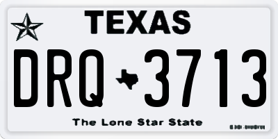 TX license plate DRQ3713