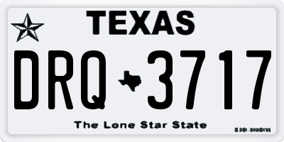 TX license plate DRQ3717