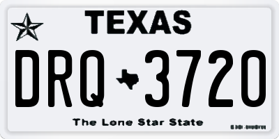 TX license plate DRQ3720