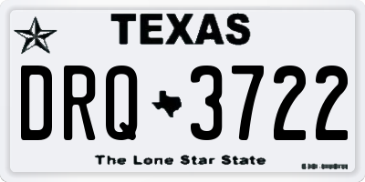 TX license plate DRQ3722