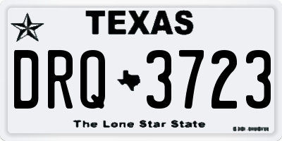 TX license plate DRQ3723