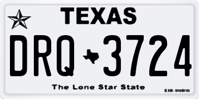 TX license plate DRQ3724