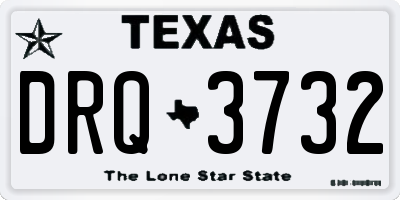 TX license plate DRQ3732