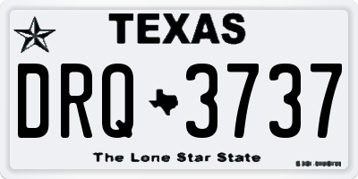 TX license plate DRQ3737