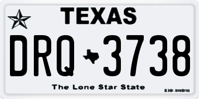 TX license plate DRQ3738