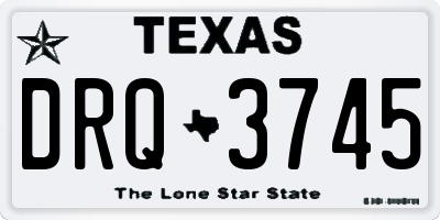 TX license plate DRQ3745